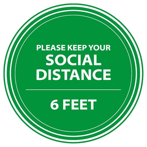 Identity Group Please Keep Your Social Distance, V.2, Green, 15" 8373XGR